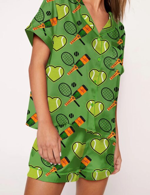 Veuve Clicquot Bottle Tennis Satin Pajama Set - Image 3