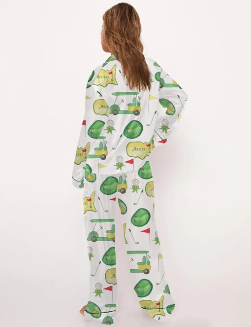 Watercolor Sport Flag Satin Pajama Set - Image 3