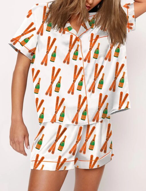 Apres Ski Club Drinking Bottle Satin Pajama Set - Image 3