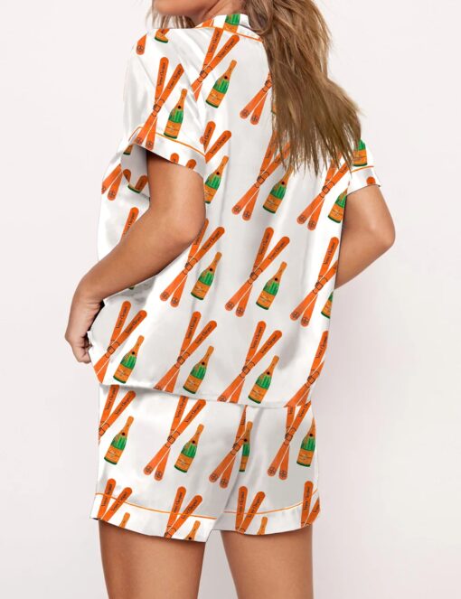 Apres Ski Club Drinking Bottle Satin Pajama Set - Image 4