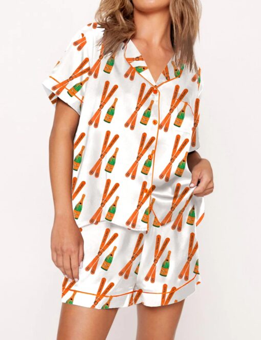 Apres Ski Club Drinking Bottle Satin Pajama Set - Image 2