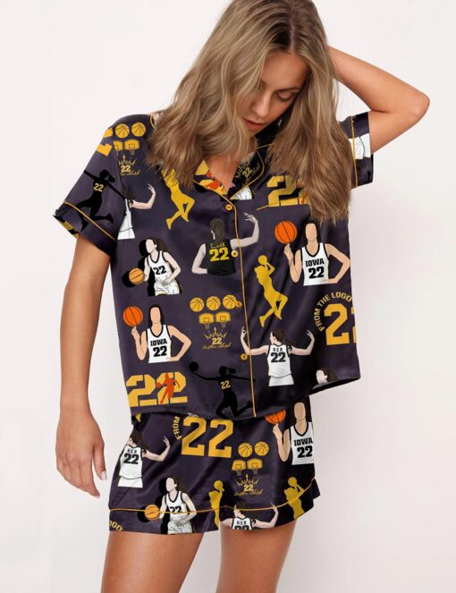 MVP Jersey Print Satin Pajama Set For Women - Image 5