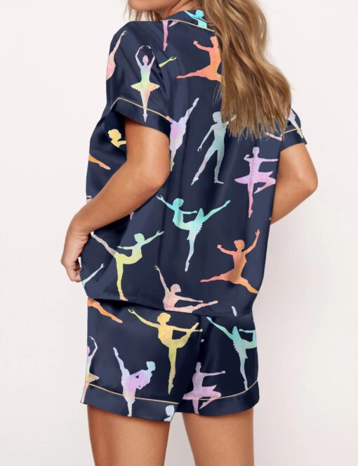 Ballet Dancer Silky Satin Pajama Set For Women - Image 2