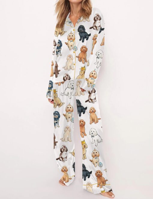 Cockapoo Silky Satin Pajama Set For Women - Image 3
