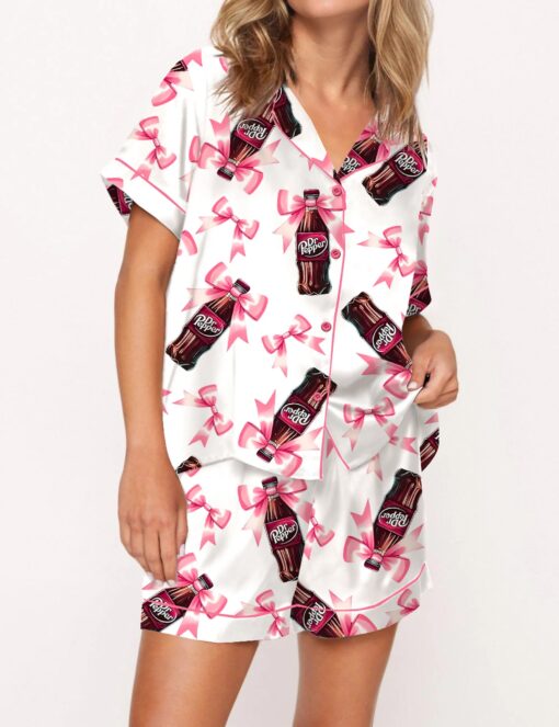 Coquette Pepper Drink Satin Pajama Set For Women - Image 4