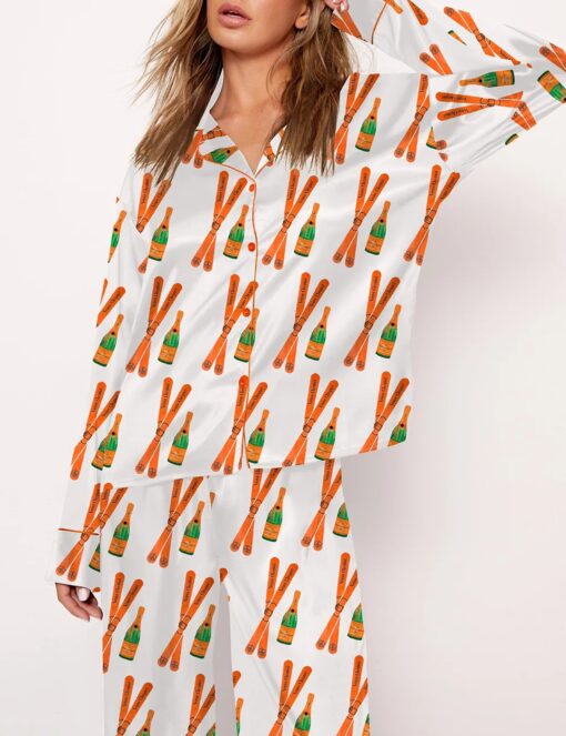 Apres Ski Club Drinking Bottle Satin Pajama Set