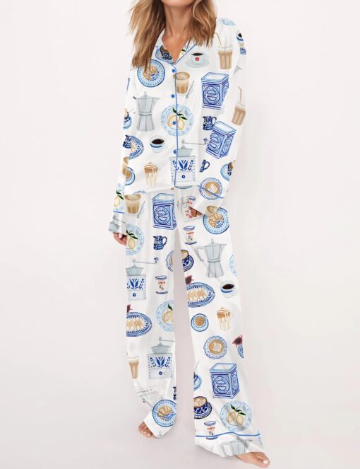 Plushies Bakery Silky Satin Pajama Set For Women - Image 3