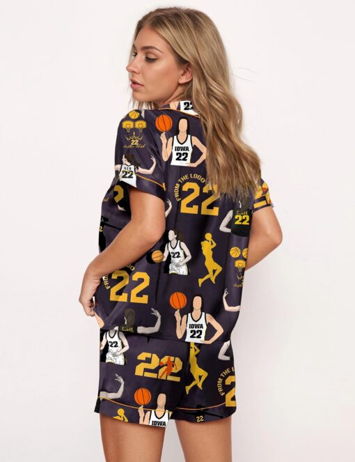 MVP Jersey Print Satin Pajama Set For Women - Image 4
