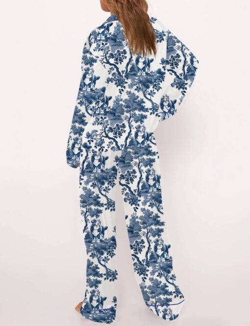 Bernese Mountain Dog Silky Satin Pajama Set For Women - Image 6