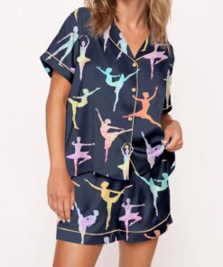 Ballet Dancer Silky Satin Pajama Set For Women