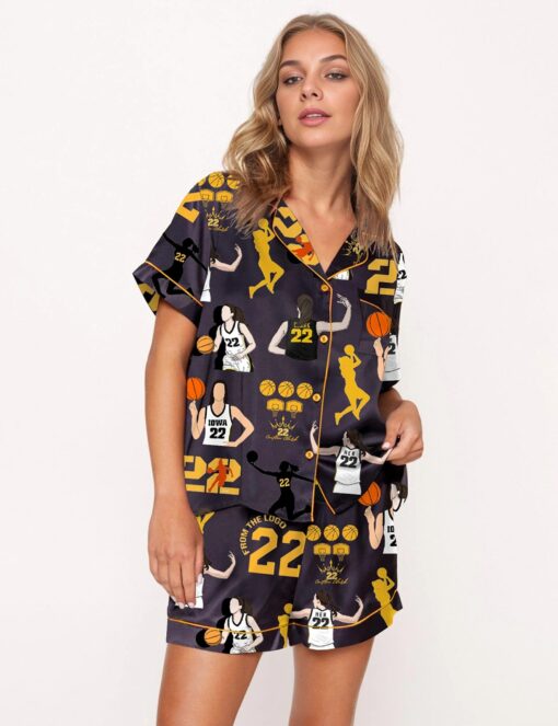MVP Jersey Print Satin Pajama Set For Women - Image 3