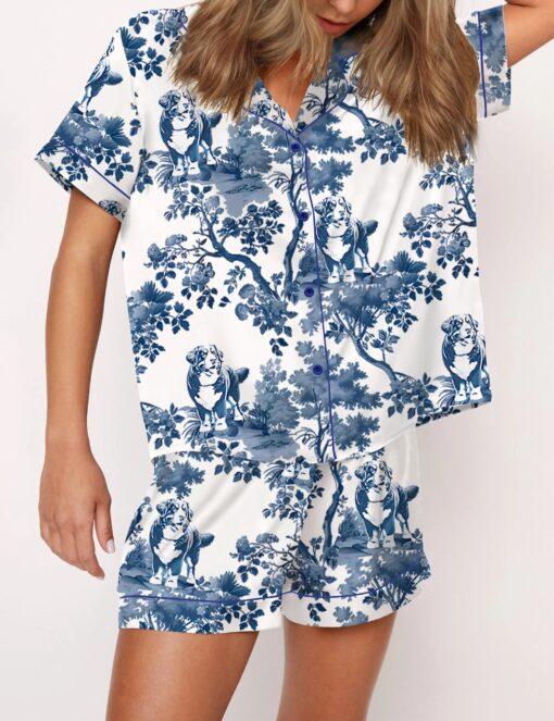 Bernese Mountain Dog Silky Satin Pajama Set For Women - Image 2