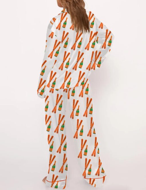 Apres Ski Club Drinking Bottle Satin Pajama Set - Image 5