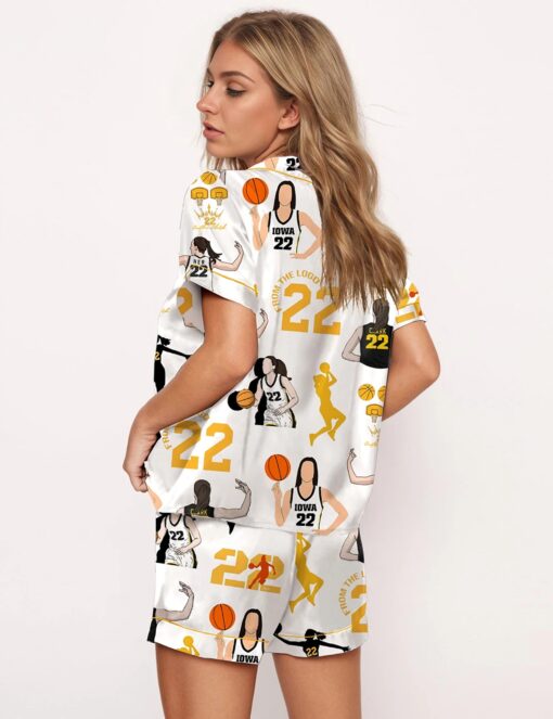 MVP Jersey Print Satin Pajama Set For Women - Image 2