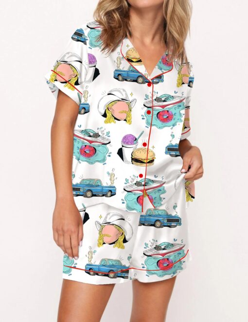 Chattahoochee Country Music Silky Satin Pajama Set For Women