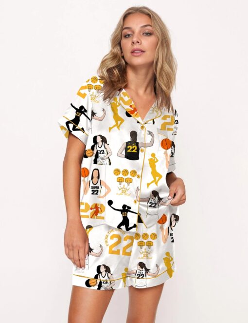 MVP Jersey Print Satin Pajama Set For Women - Image 7