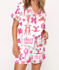 Cheerleading Silky Satin Pajama Set For Women