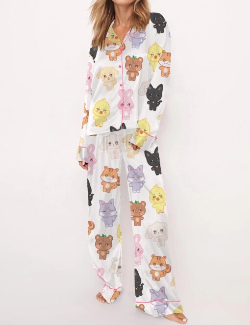 Ateez Tour Silky Satin Pajama Set For Women - Image 2