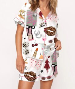 Western Cowgirl Glam Silky Satin Pajama Set For Women