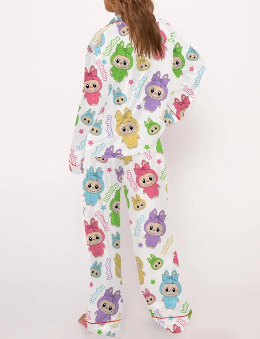 Trending Cute Monster Silky Satin Pajama Set For Women - Image 5