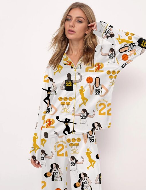 MVP Jersey Print Satin Pajama Set For Women - Image 6