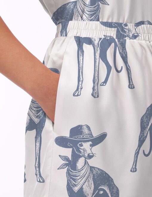 Whippet Vintage Silky Satin Pajama Set For Women - Image 3
