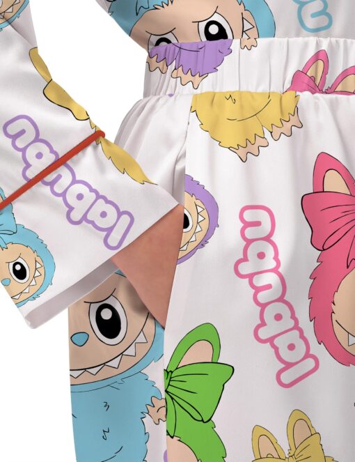 Trending Cute Monster Silky Satin Pajama Set For Women - Image 4