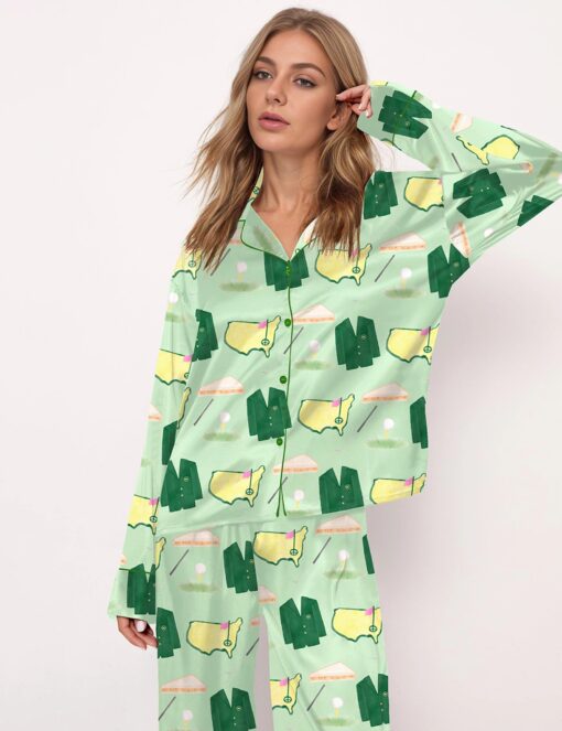 Coat And Sport Graphic Satin Pajama Set
