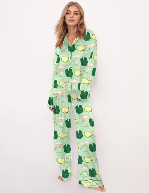 Coat And Sport Graphic Satin Pajama Set - Image 2