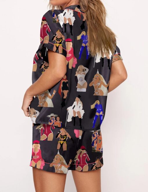 Music Live Commemorate Satin Pajama Set For Women - Image 5