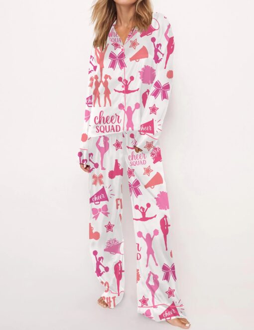 Cheerleading Silky Satin Pajama Set For Women - Image 8