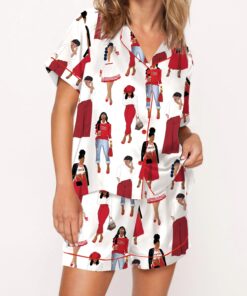 DST Sisterhood Satin Pajama Set For Women