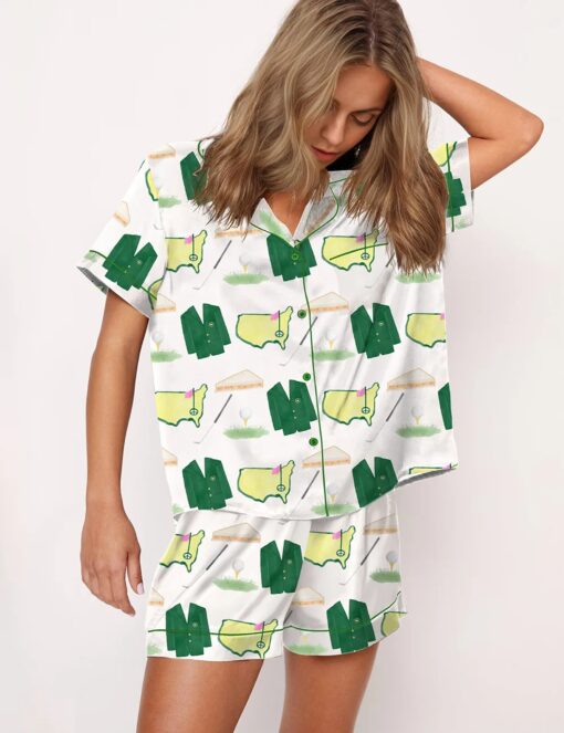 Coat And Sport Graphic Satin Pajama Set - Image 5