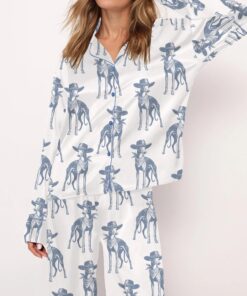 Whippet Vintage Silky Satin Pajama Set For Women