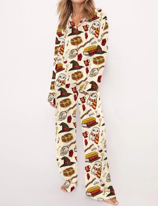 Wizard School G Silky Satin Pajama Set For Women - Image 3