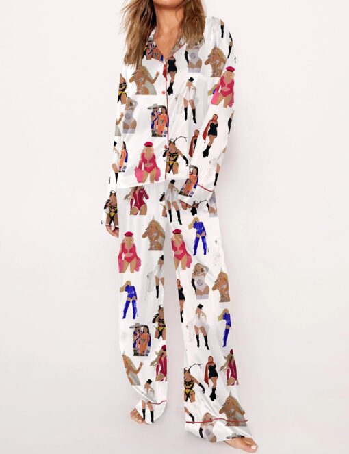 Music Live Commemorate Satin Pajama Set For Women - Image 6