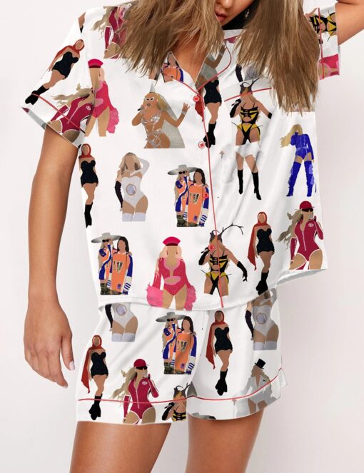 Music Live Commemorate Satin Pajama Set For Women