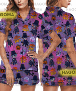 Kpop Saja Boys Halloween Satin Pajamas Set, Kpop Demon Hunters Women Pajama