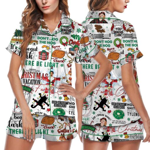 Griswold Christmas Satin Pajamas Set, Christmas Tree Farm Pajamas Set