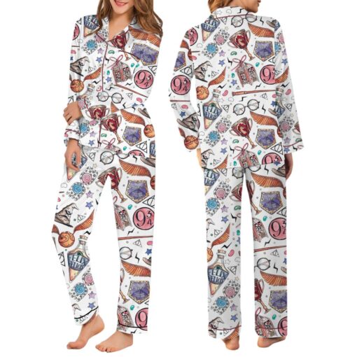 Wizarding World Satin Pajamas Set For Women - Image 5
