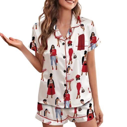 DST Sisterhood Satin Pajama Set For Women - Image 2
