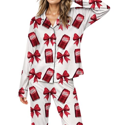 Coquette Pepper Drink Satin Pajama Set For Women - Image 5