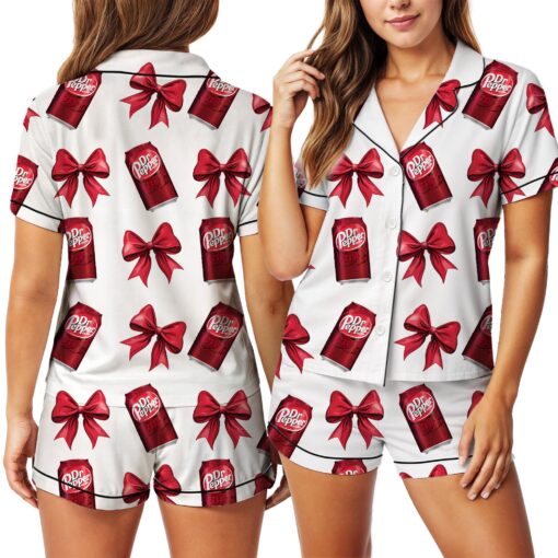 Coquette Pepper Drink Satin Pajama Set For Women