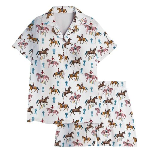 Horse Girls Silky Satin Pajama Set - Image 2