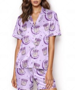 Moonbeam Ice Cream Music Tour Satin Pajamas Set, America Concert Tour Satin Pajamas Set