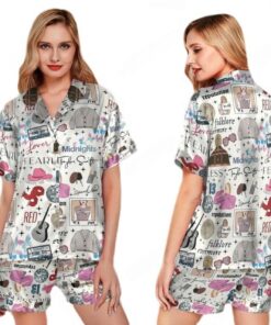 Taylor Swift Satin Pajamas Set, Taylor Version Pajamas Set, Swiftie Pajama Set