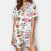 Life of a Showgirl Bracelet Silk Satin Pajamas Set