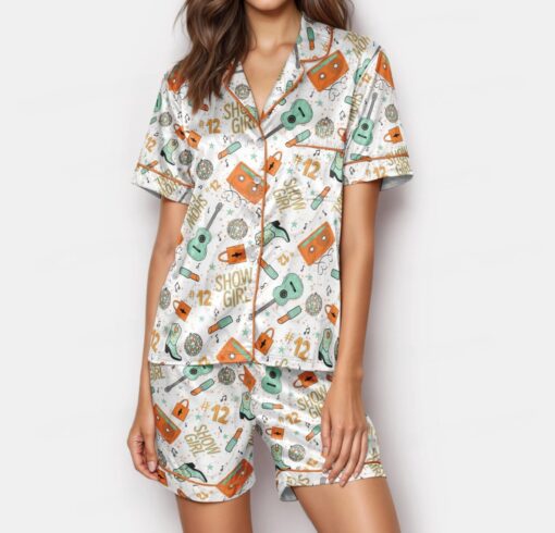 Life of a Showgirl Bracelet Silk Satin Pajamas For Women