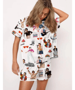 Harry Styles Satin Pajama Set
