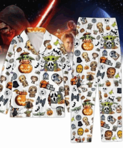 Star War This Is The Way Baby Yoda Halloween Satin Pajamas Set